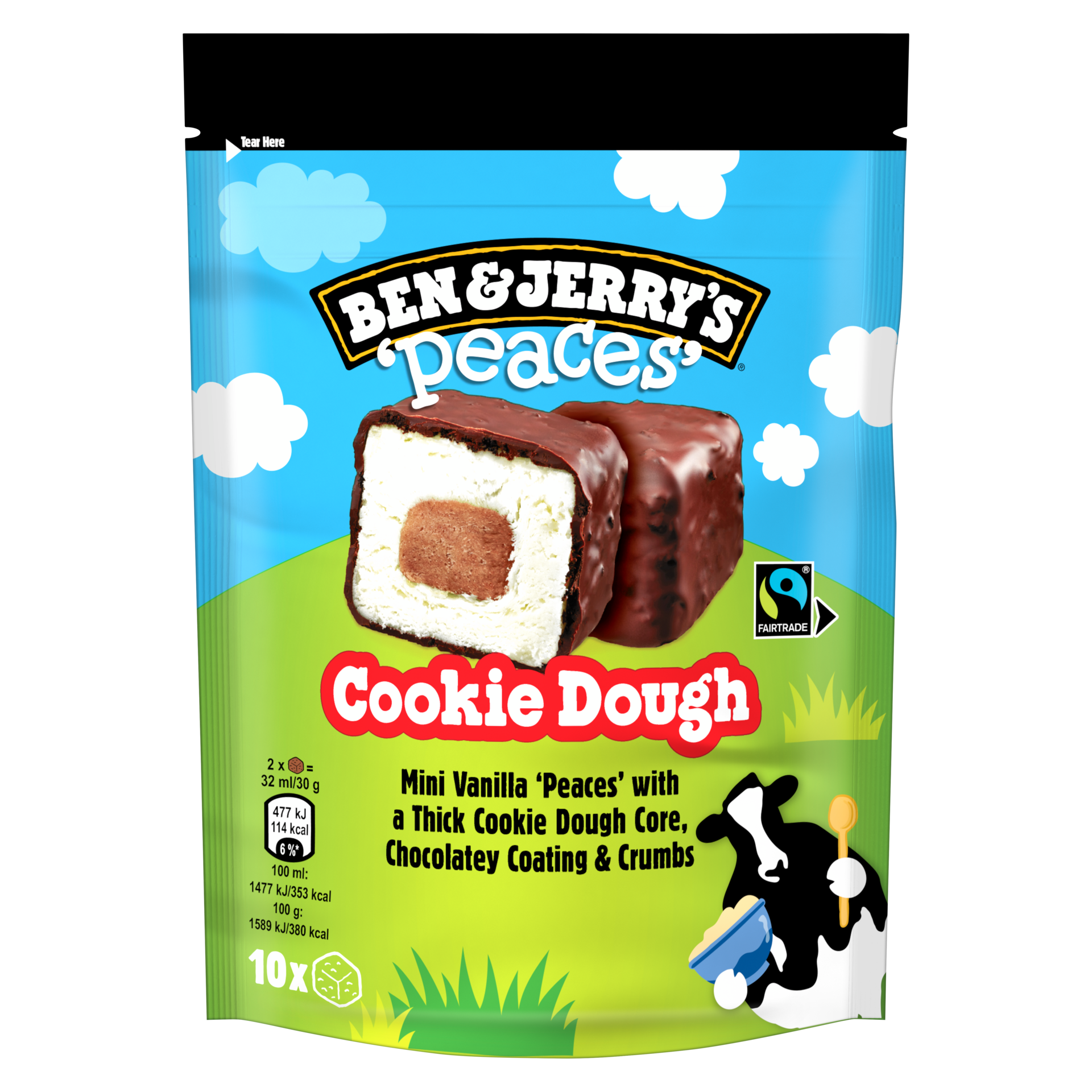 Cookie Dough Peaces Original Ice Cream bag